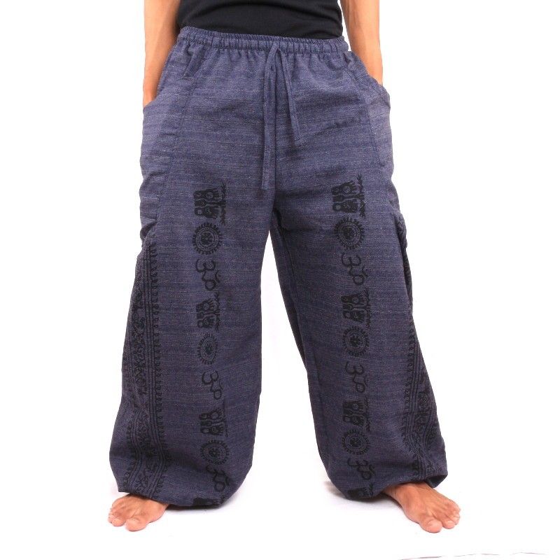 Thai Hippie pants for tying Ethno application Cottonmix