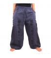 Thai Hippie Hose zum Zubinden Ethno Applikation Cottonmix