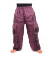 Pantalon hippie thaïlandais à nouer motif Tibet