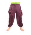 Pantalon hippie thaïlandais à nouer motif Tibet