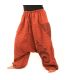 Harem pants printed orange cotton