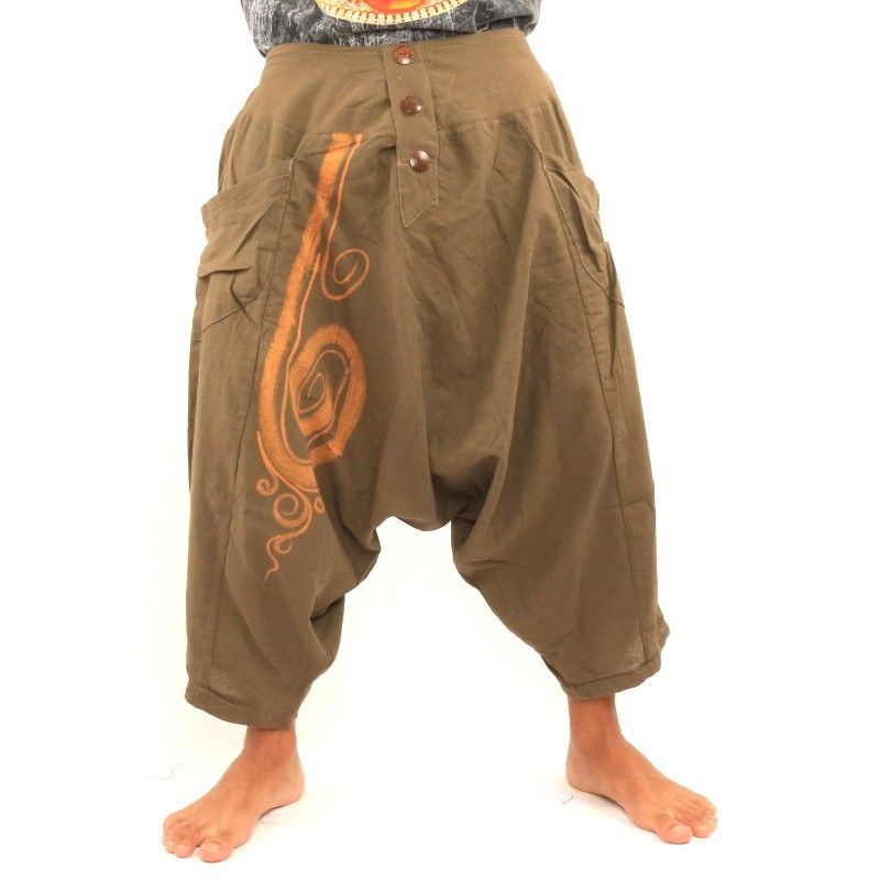 Harem Caprihose mit Spiralmuster