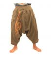 Harem capri pants with spiral pattern