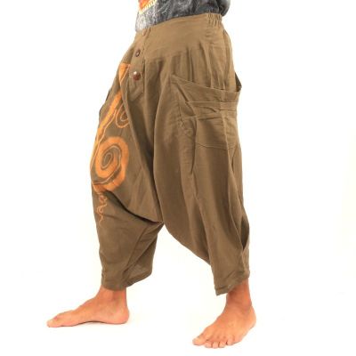 Harem Caprihose mit Spiralmuster