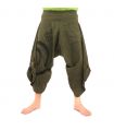 Harem Caprihose mit Spiralmuster aus Baumwolle