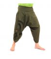 Harem Caprihose mit Spiralmuster aus Baumwolle