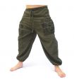 Pantalon hippie thaïlandais à nouer motif Tibet