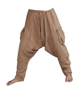 pantalones harén - Algodón - Marrón