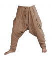 Harem pants - cotton - brown
