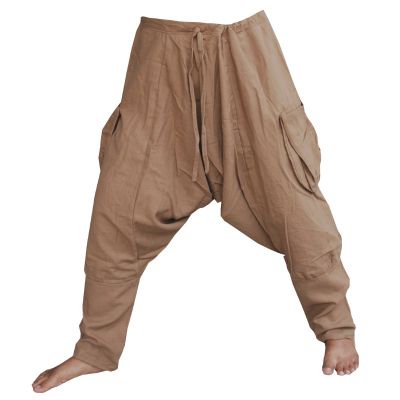 Harem pants - cotton - brown