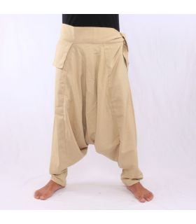 Pantalones de harén con abertura lateral