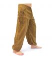 Thai Hippie Hose zum Zubinden Ethno Applikation aus schwerer Baumwolle