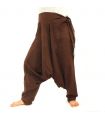 Aladinhose - mit kleiner Seitentasche seitlich zum Zubinden braun