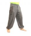 Pantalons hippie thaïlandais pour la ligature Application ethno du coton lourd