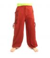Pantalons hippie thaïlandais pour la ligature Application ethno du coton lourd
