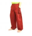 Pantalons hippie thaïlandais pour la ligature Application ethno du coton lourd