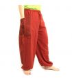 Pantalons hippie thaïlandais pour la ligature Application ethno du coton lourd