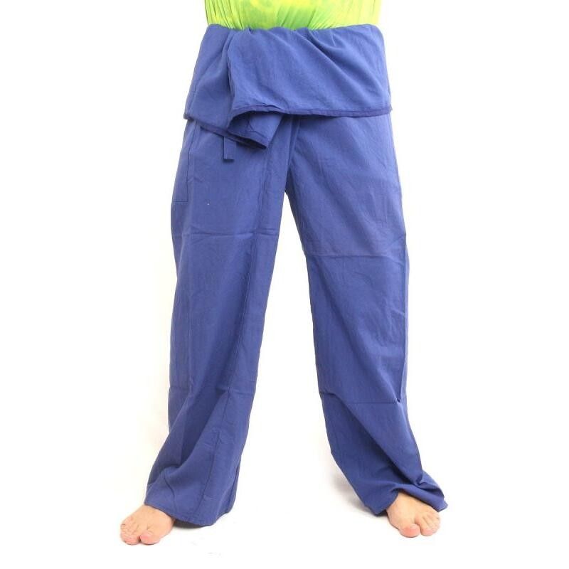 Thai Fisherman pants extra long- cotton blue