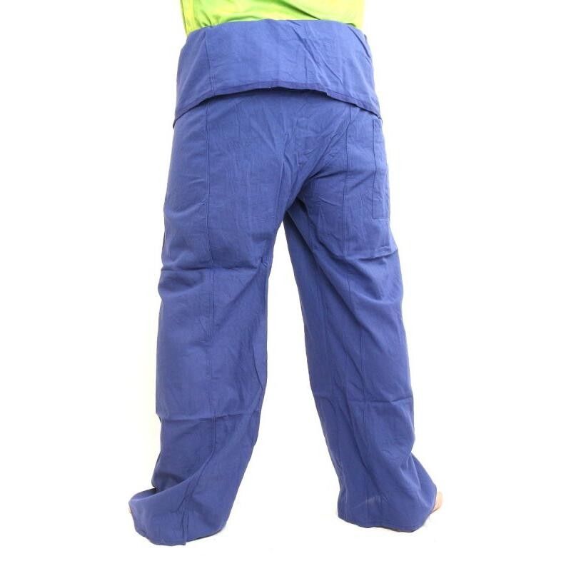 Thai Fisherman pants extra long- cotton blue