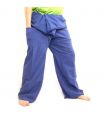 Thai Fischerhose  extra lang- Baumwolle blau