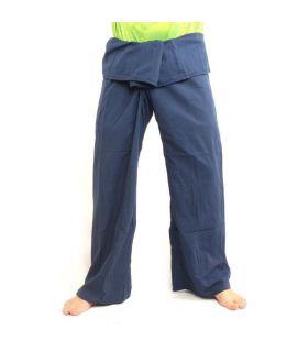 Thai Fischerhose extra lang- Baumwolle Kornblumen blau