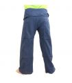 Pantalon de pêcheur thaïlandais extra long - bleu de coton