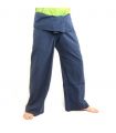 Thai Fischerhose extra lang- Baumwolle Kornblumen blau