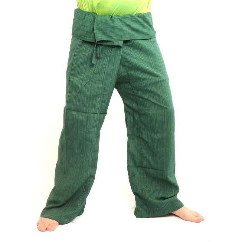 Thai Fischerhose   Cottonmix extra lang - grün