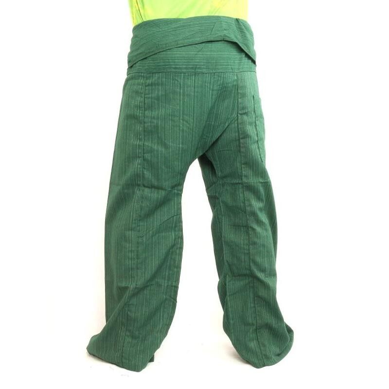 Pantalon Thai Fisherman Cottonmix extra long - vert