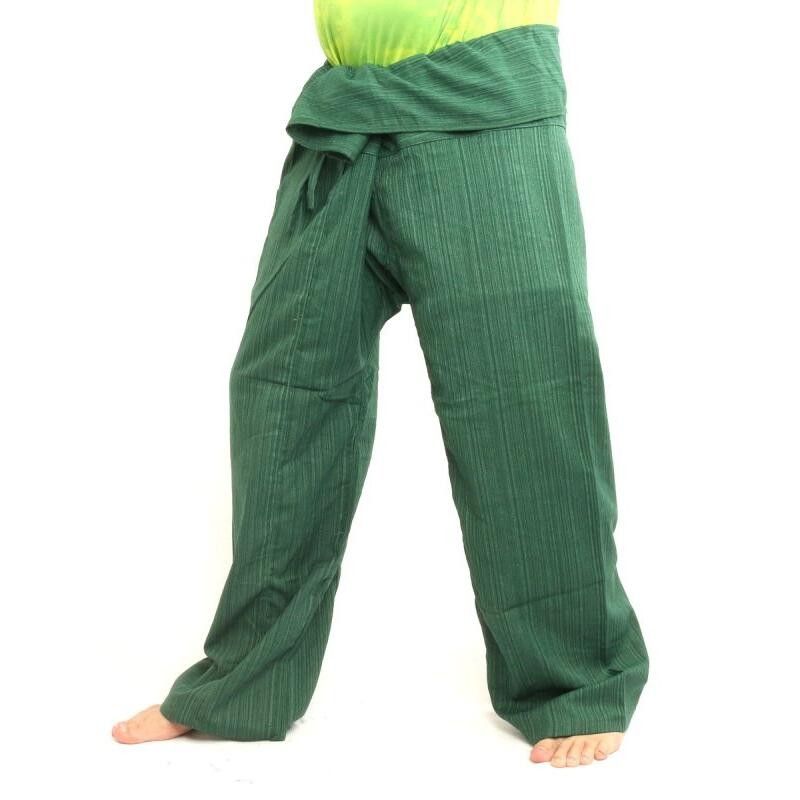 Thai Fischerhose   Cottonmix extra lang - grün