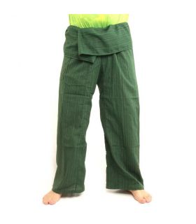 Pantalón de pescador tailandés Cottonmix extra largo - verde