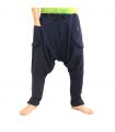 harem pants - cotton - blue
