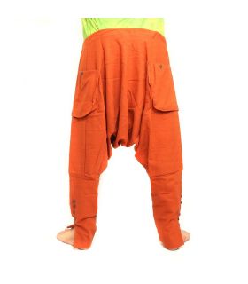 Harem pants - cotton - orange