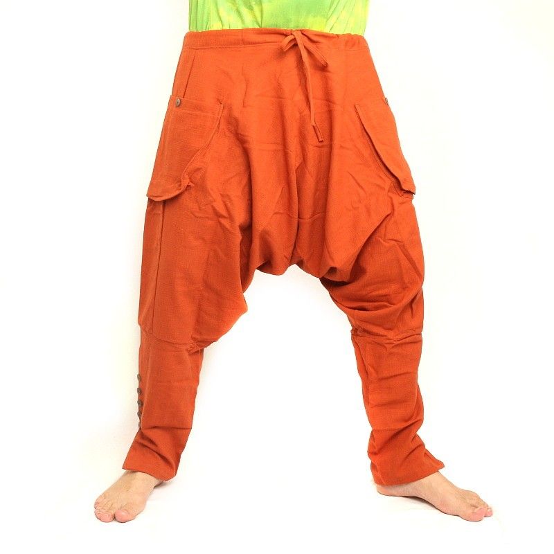 Haremshose - Baumwolle - orange
