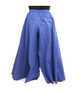 Pantalon samouraï en coton bleu