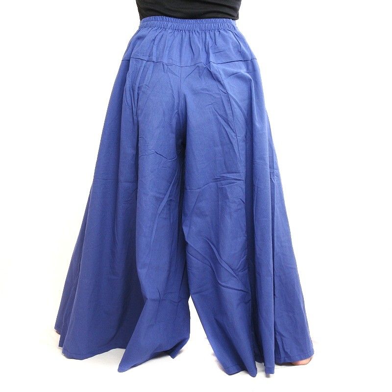 Pantalones samurai de algodón azul