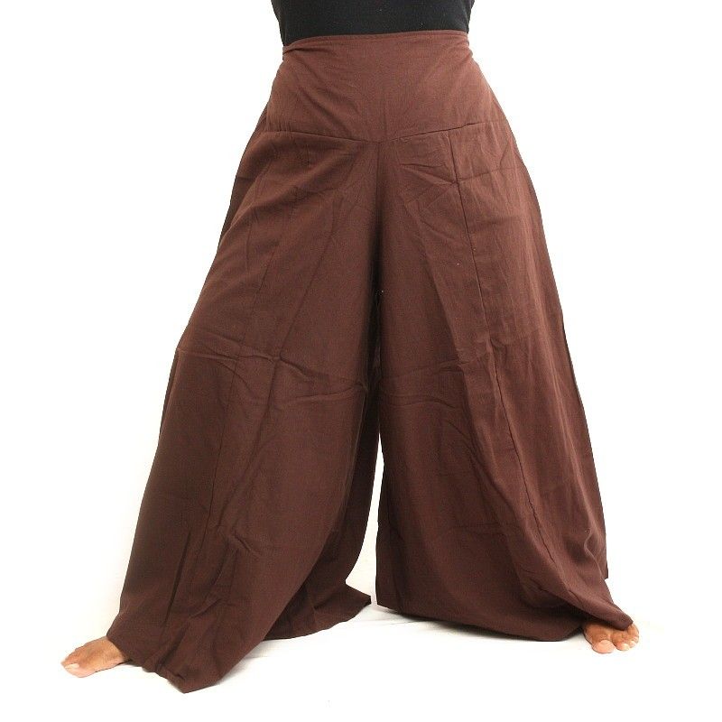 Samurai Hose Baumwolle dunkelbraun
