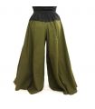 Samurai Hose Baumwolle dunkles oliv grün