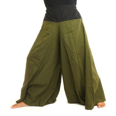 Samurai Hose Baumwolle dunkles oliv grün