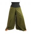 Samurai Hose Baumwolle dunkles oliv grün
