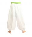 pantalon de harem en coton - blanc