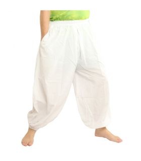 harem pants cotton - white