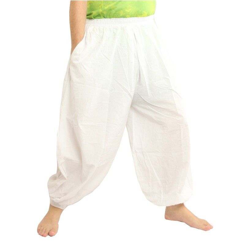 harem pants cotton - white