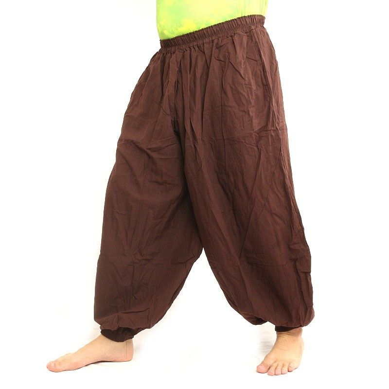 Harem pants cotton brown