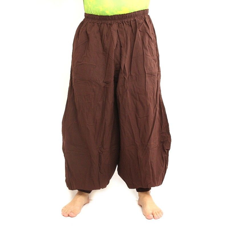 Sarouel en coton marron