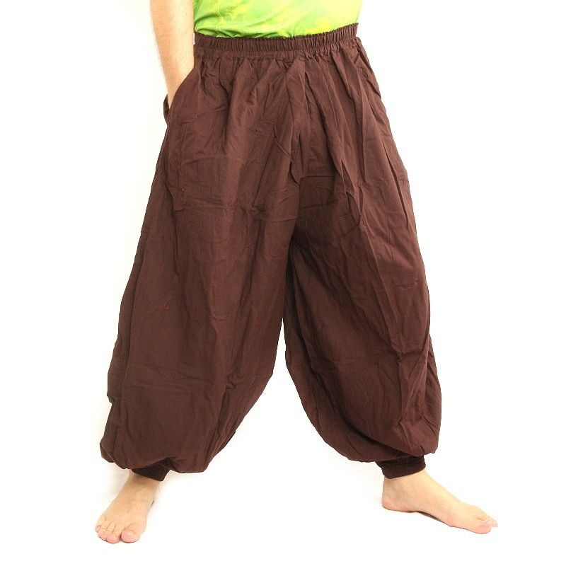 Harem pants cotton brown
