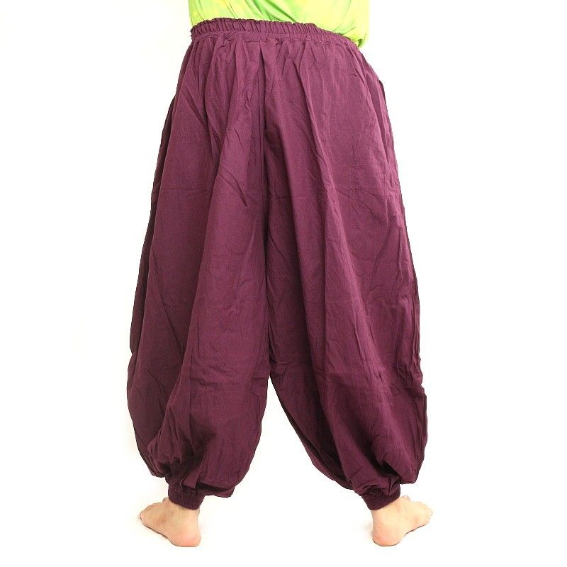 Harem pants cotton magenta
