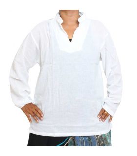 blanc taille chemise en coton Thai M