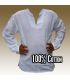 Chemise thaïlandaise en coton blanc taille XXL