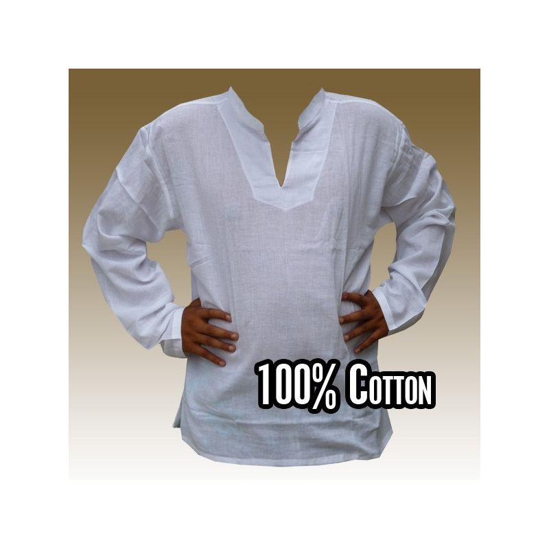 Thai shirt cotton white size XXL